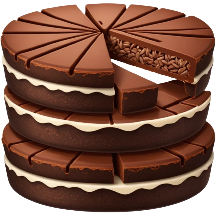 chocolate rice cake slices emoji