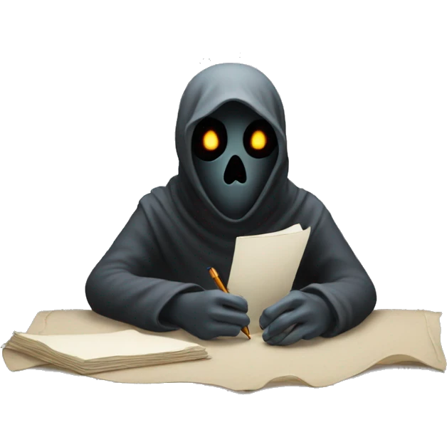 Black ghost writing  emoji