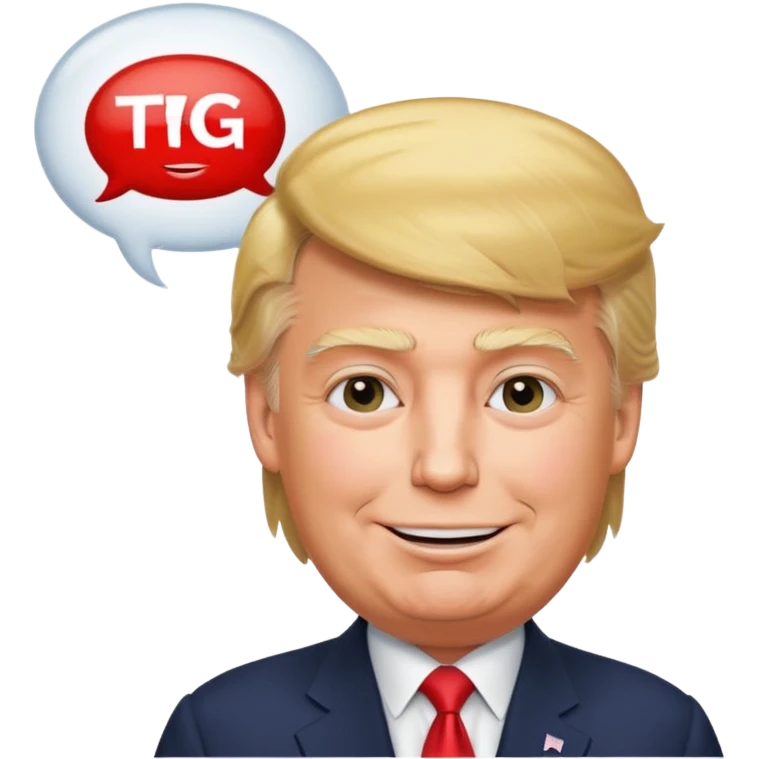 Trump  qui dit TG dans une bulle  emoji