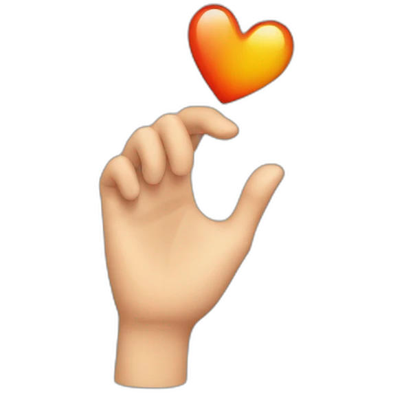 Cœur main emoji