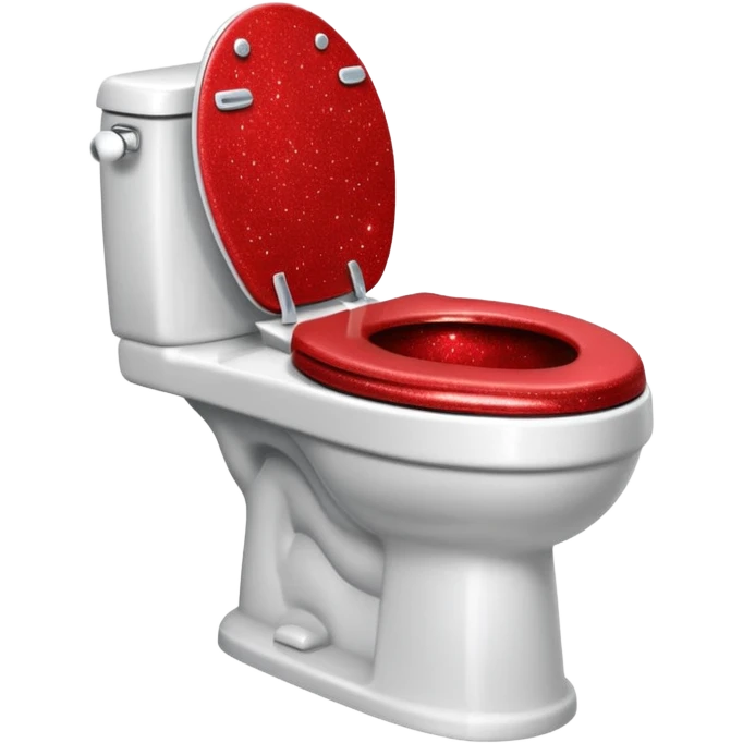 red glitter toilet emoji