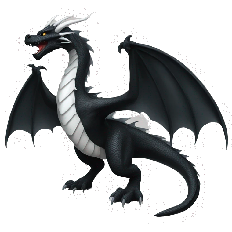Black dragon white dragon emoji