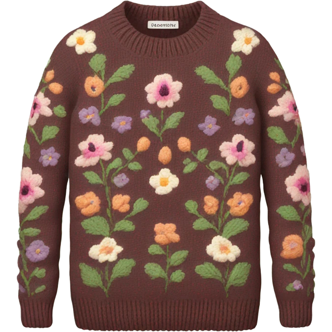 Knit floral sweater beautiful finnish  emoji