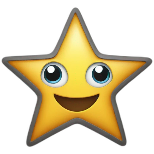 Happy eye star emoji