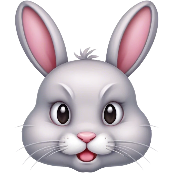 Mad bunny with a bow emoji
