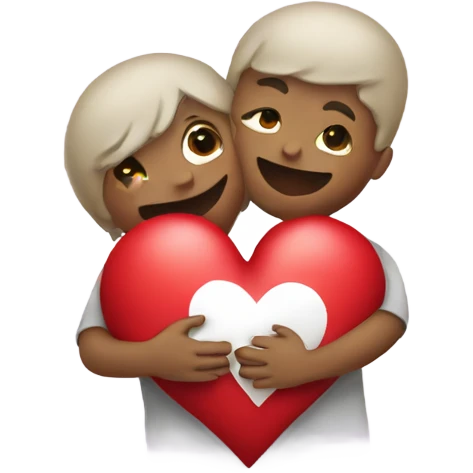 two hearts hugging  emoji