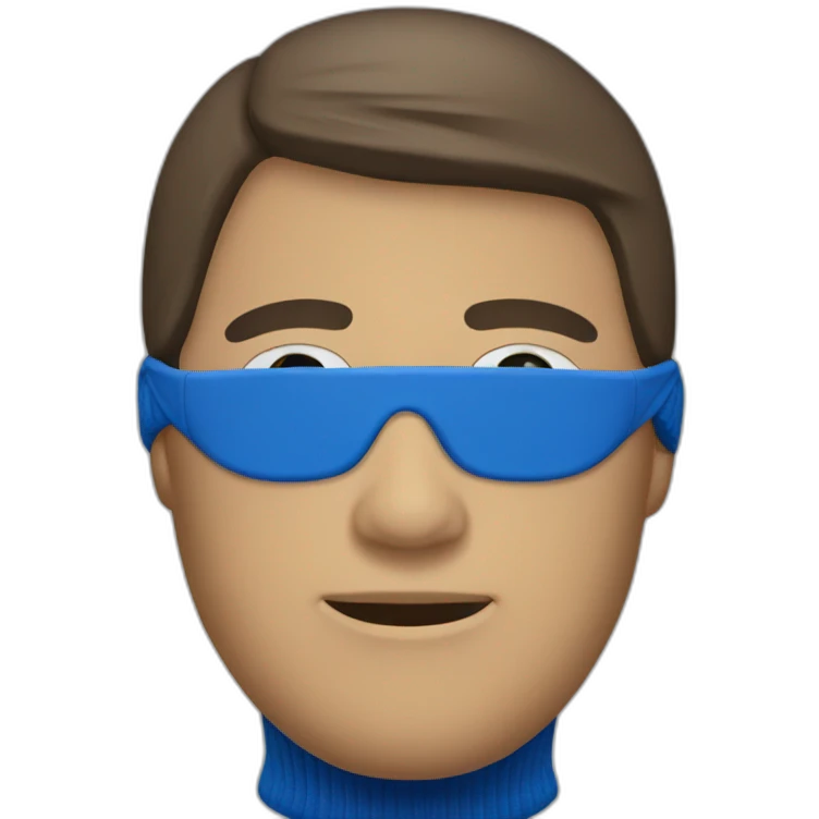 blue balaclava emoji