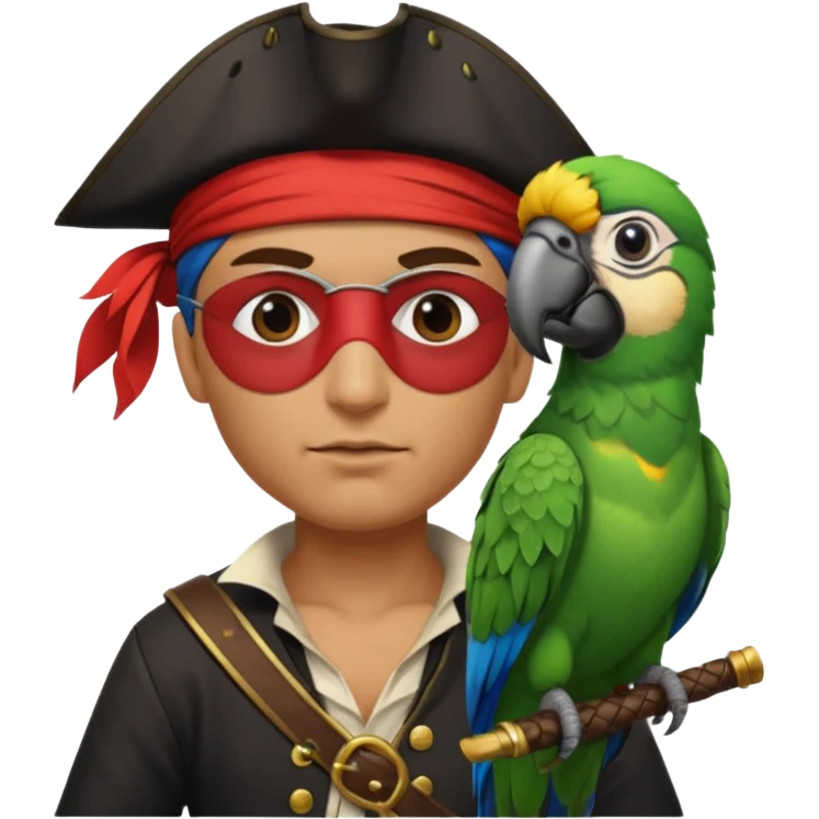 pirate and parrot emoji