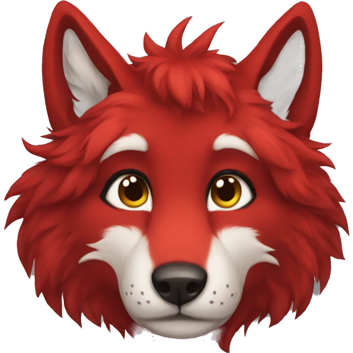 red furry anthro wolf emoji
