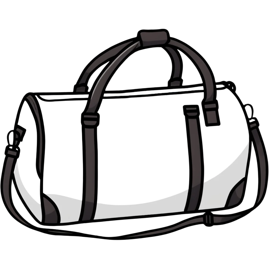 all black duffle bag with black strap emoji