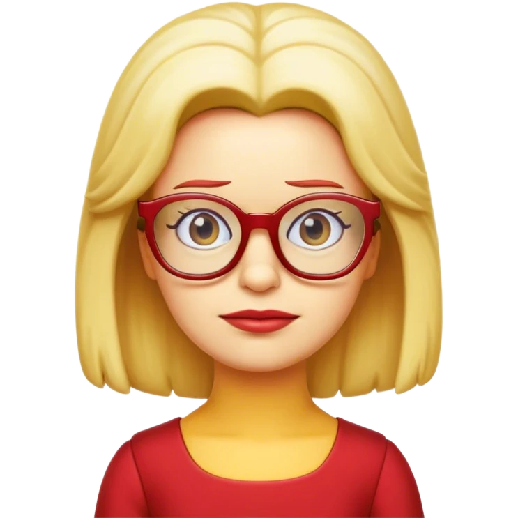 Lisa Simpson with glasses emoji