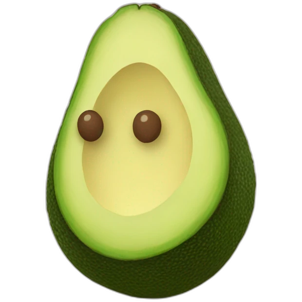 Fluffy stuffed avocado emoji