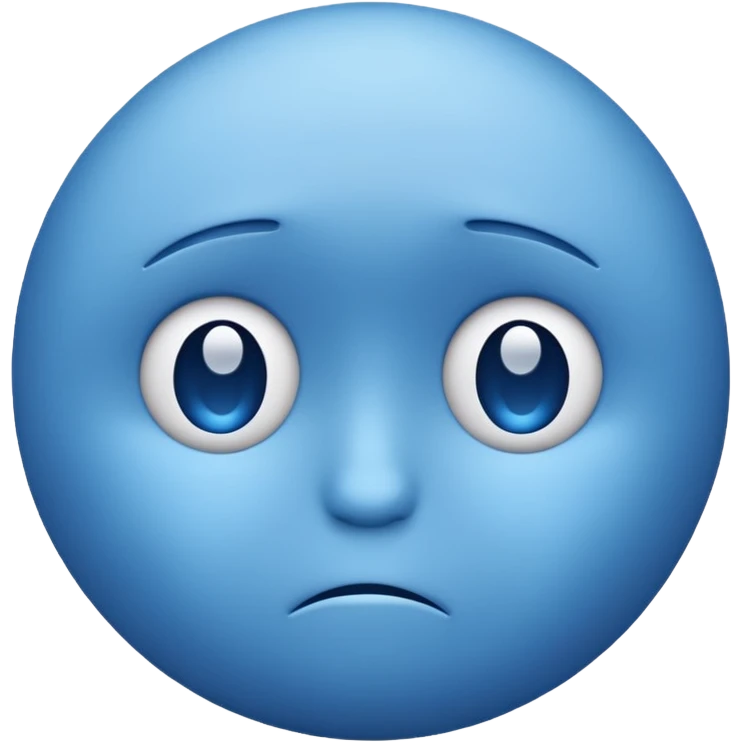 Sad face blue. emoji  emoji