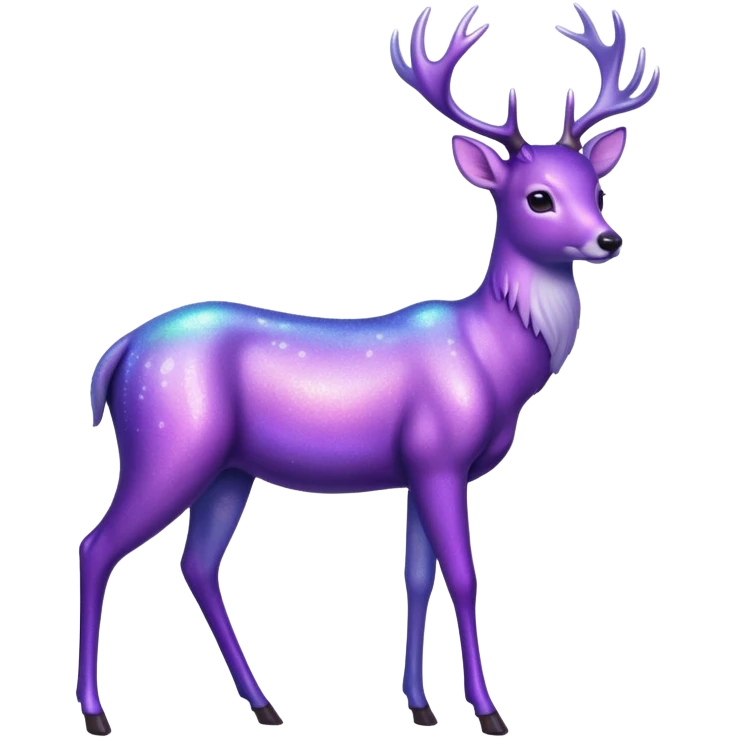 glitter purple deer emoji