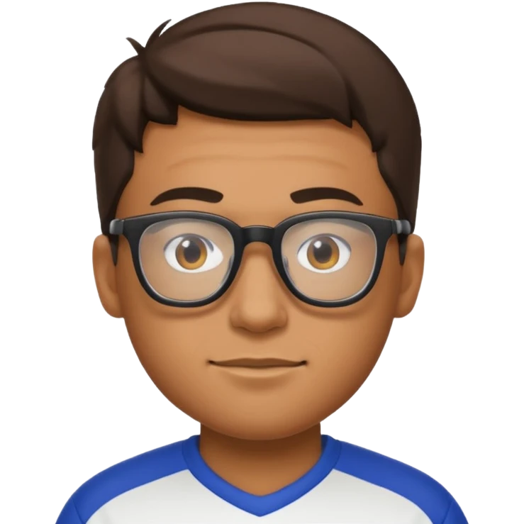 Make me a cool guy with glasses who sells football shirts emoji