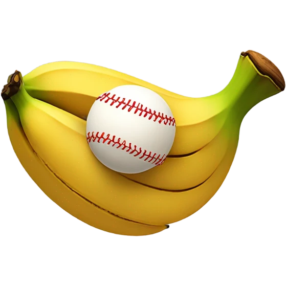 Banana baseball hybrid and  emoji
