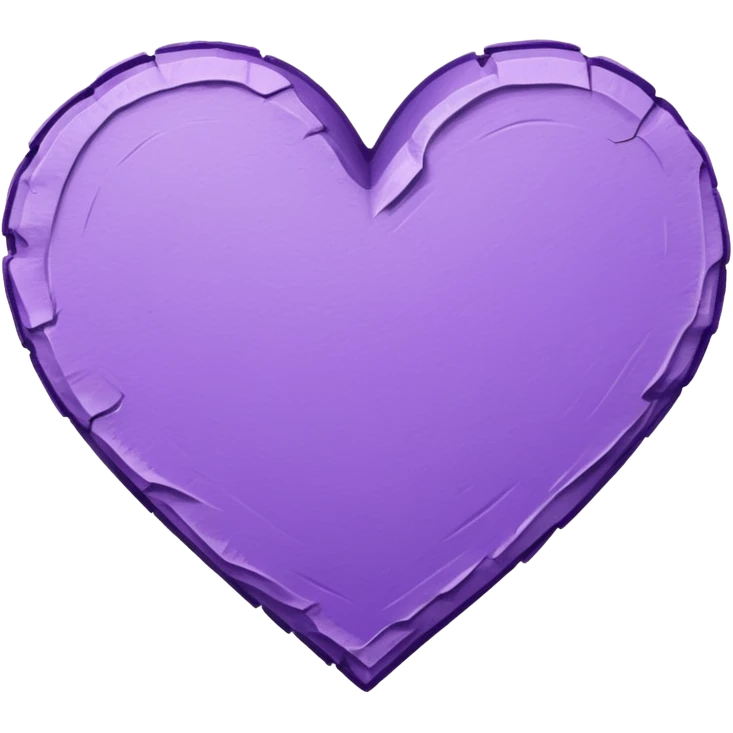 Hand-drawn paper with a purple heart outline emoji