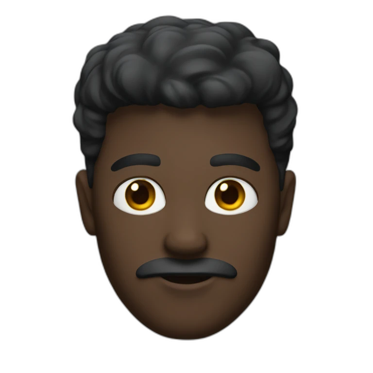 Homme noir aux yeux bleus  emoji