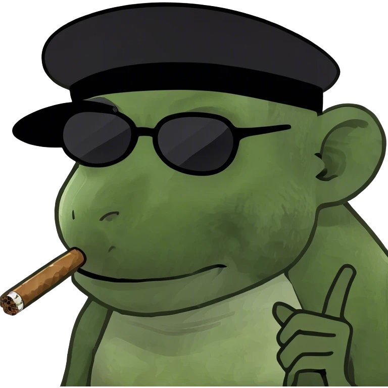 Monkey smoking emoji