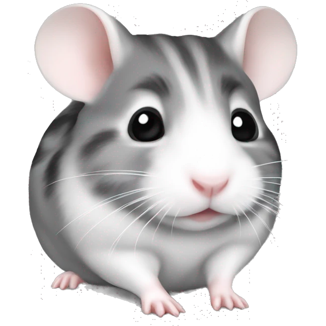 Realistic grey dwarf hamster  emoji