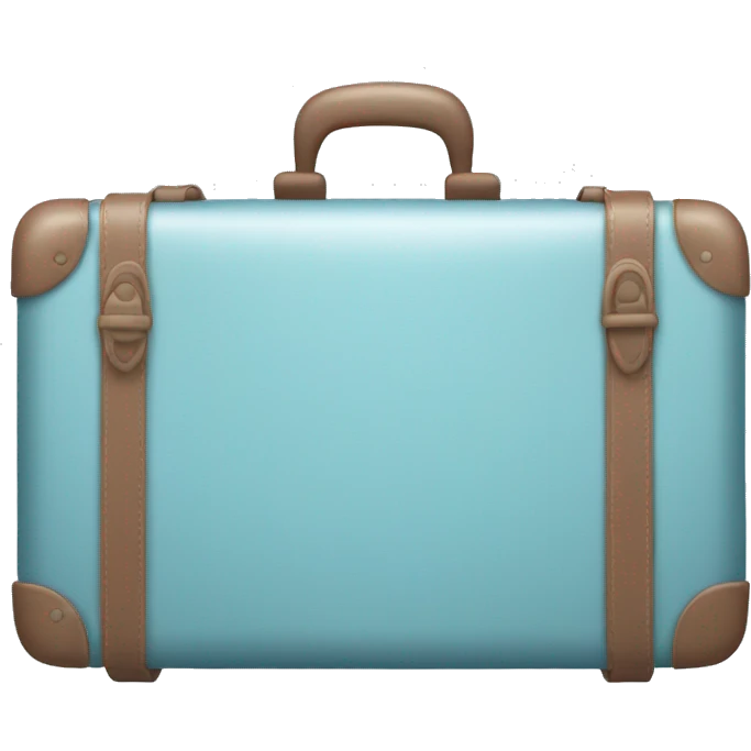 suitcase light blue emoji
