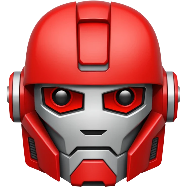 Autobot logo emoji, flat red with white outline emoji