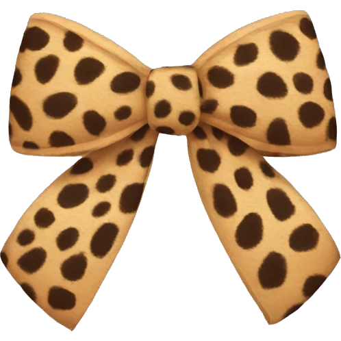 Cheetah bow emoji