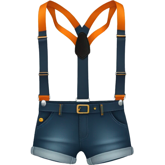 a pants with suspenders orange emoji