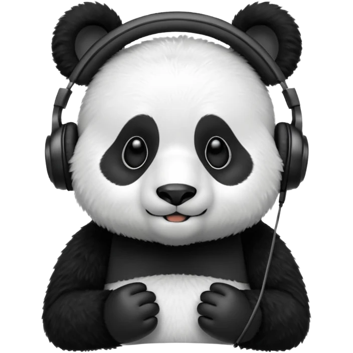 Panda mit Kopfhörern  emoji