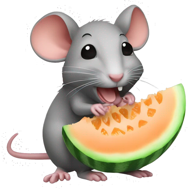 Rat eating melon  emoji