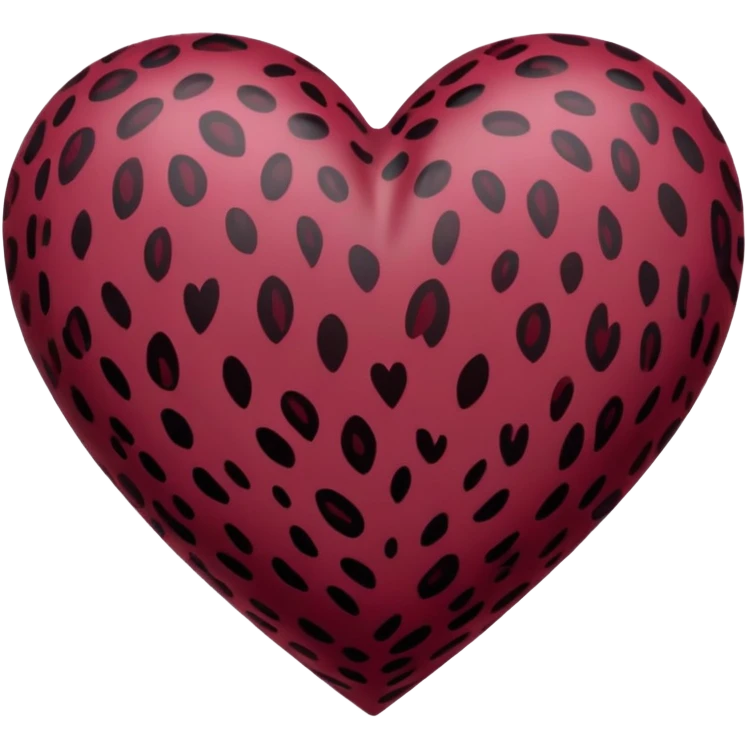 Heart bordeaux with animalier texture  emoji