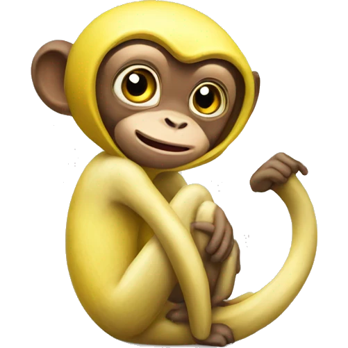 Banana monkey femal emoji