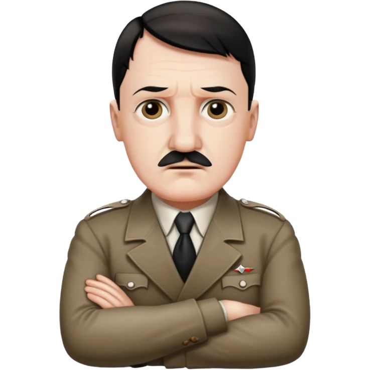 hitler crossing his arms to signal no emoji