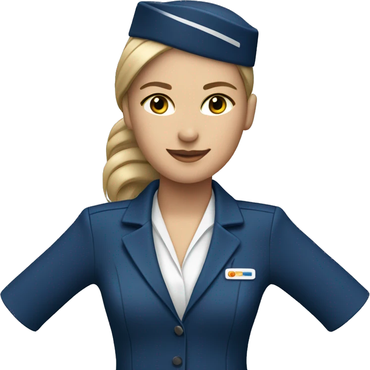 Flight attendant uniform dark blue  emoji