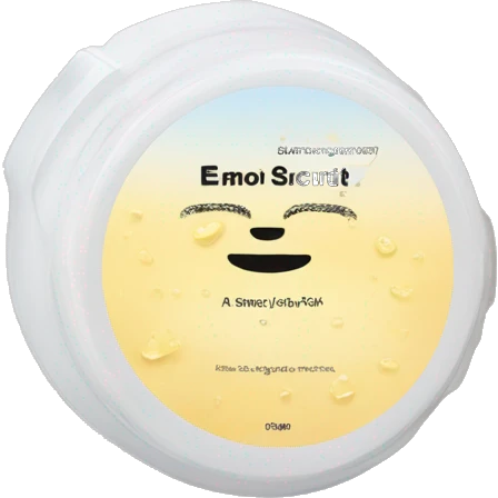 body scrub pot with label emoji