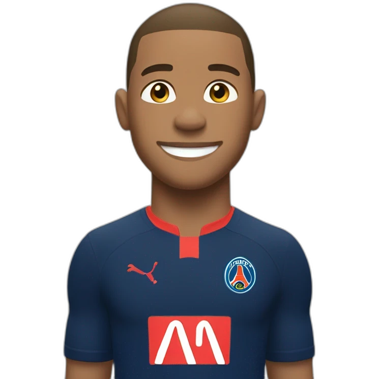 Mbappe very happy back and in front view emoji