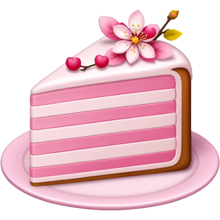 sakura cake slice emoji