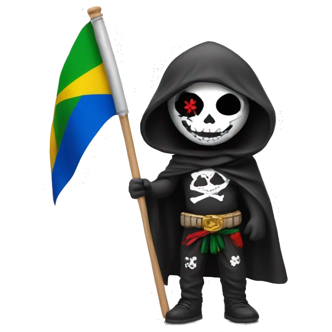 uma caveira com a bandeira do paquistao emoji