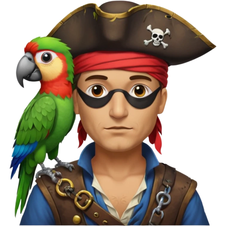 pirate and parrot emoji