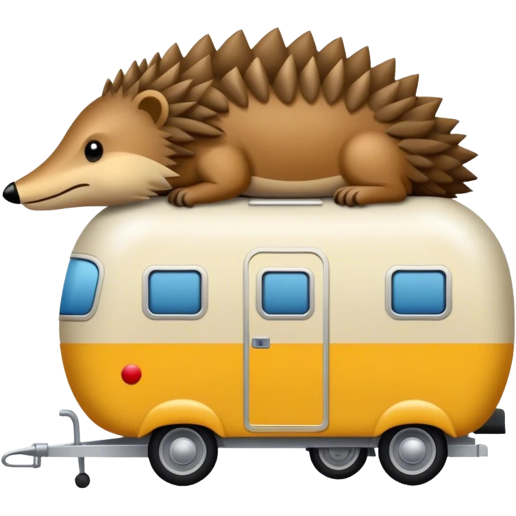 Hérisson sur la caravane emoji