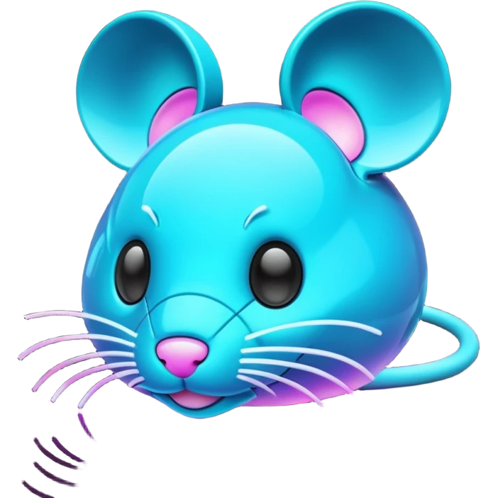 3d mouse png ai generated image neon color emoji