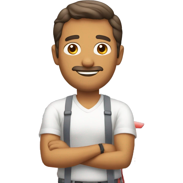 padre español con pelo castaño, conduce el coche para llevar a su familia de vacaciones emoji