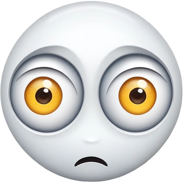 two eyes looking in different directions, separated, fun and cute emoji