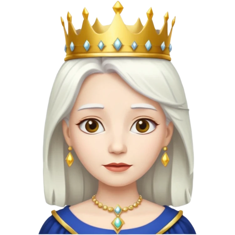 queen with white hair emoji