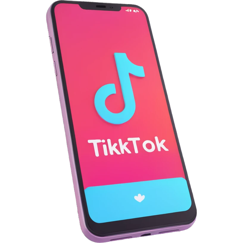 a smartphone with a tiktok video emoji