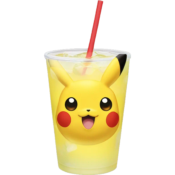 Pikachu drink oasis emoji