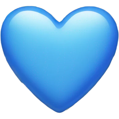 Blue heart and white flowers emoji