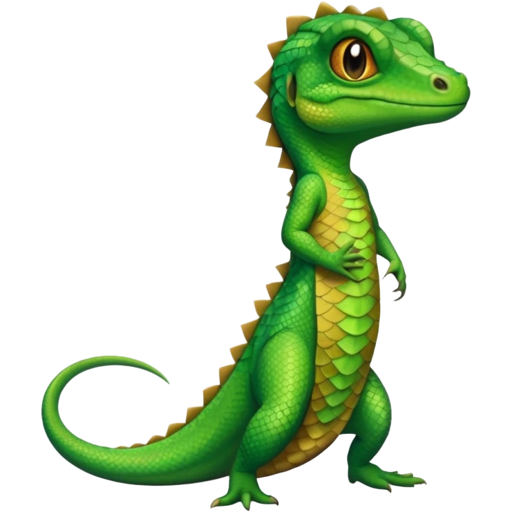 Lizard in dress emoji