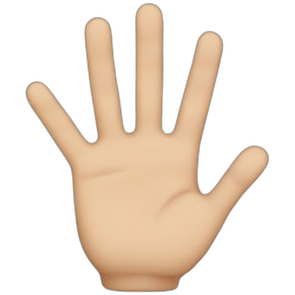 front hand emoji