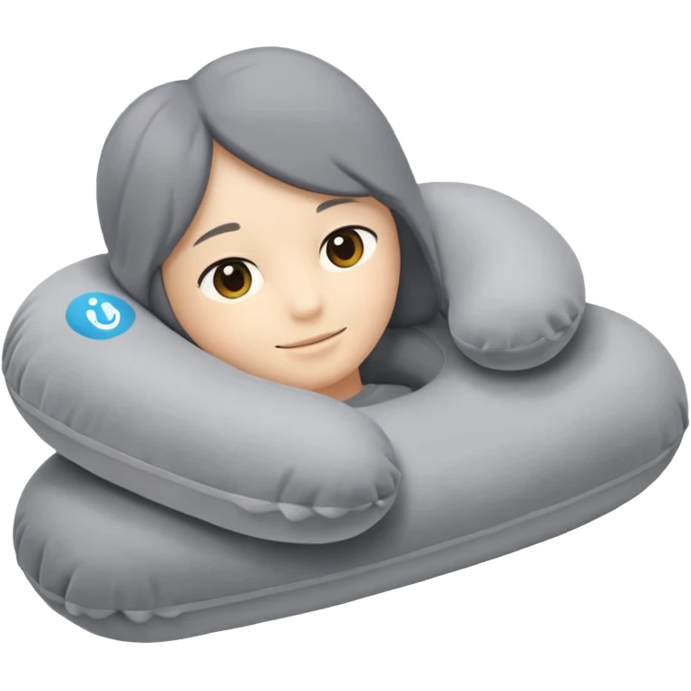 A plush travel pillow with gentle cushioning that wraps comfortably around the neck. emoji